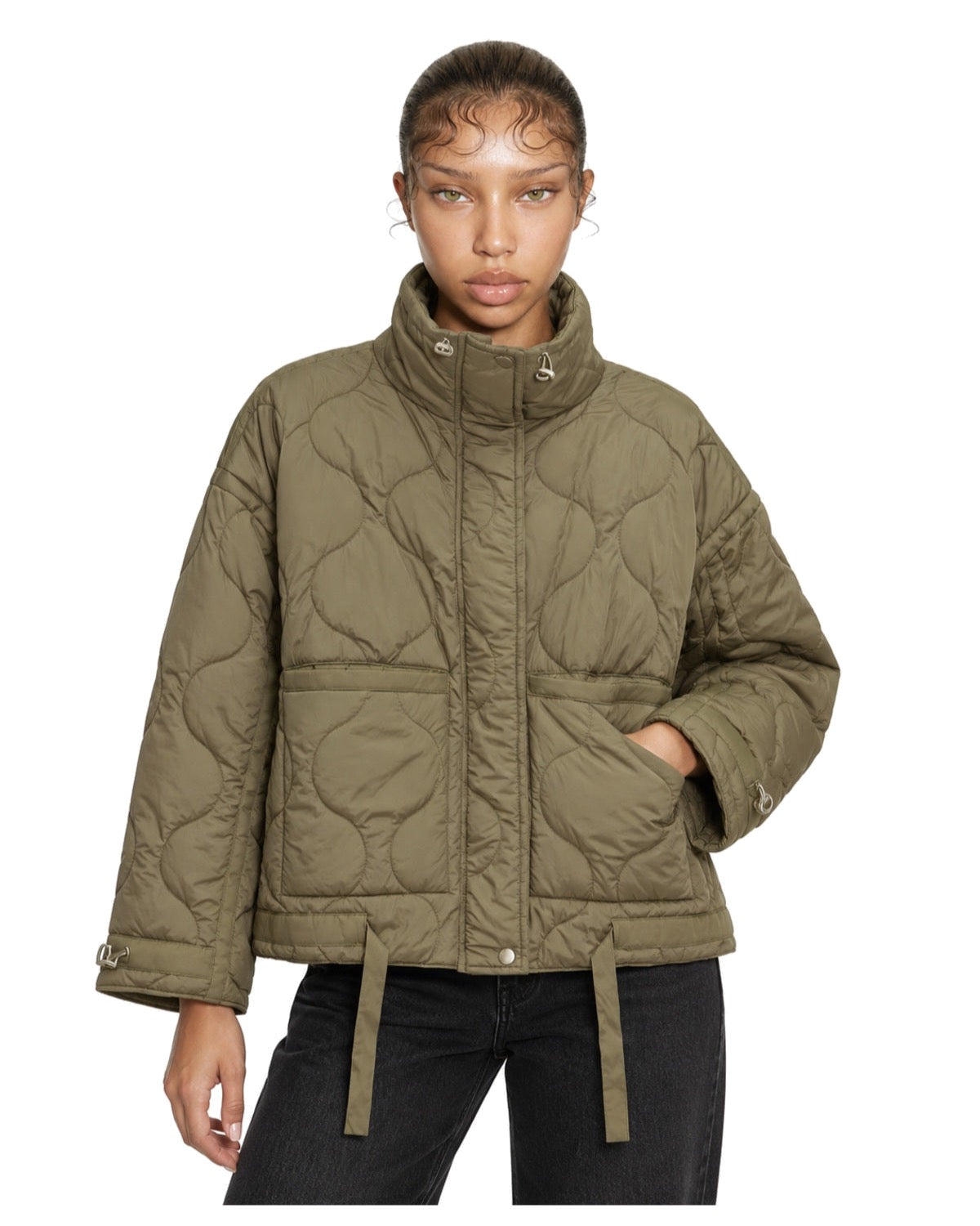 Veste matelassée col montant Coupe oversize