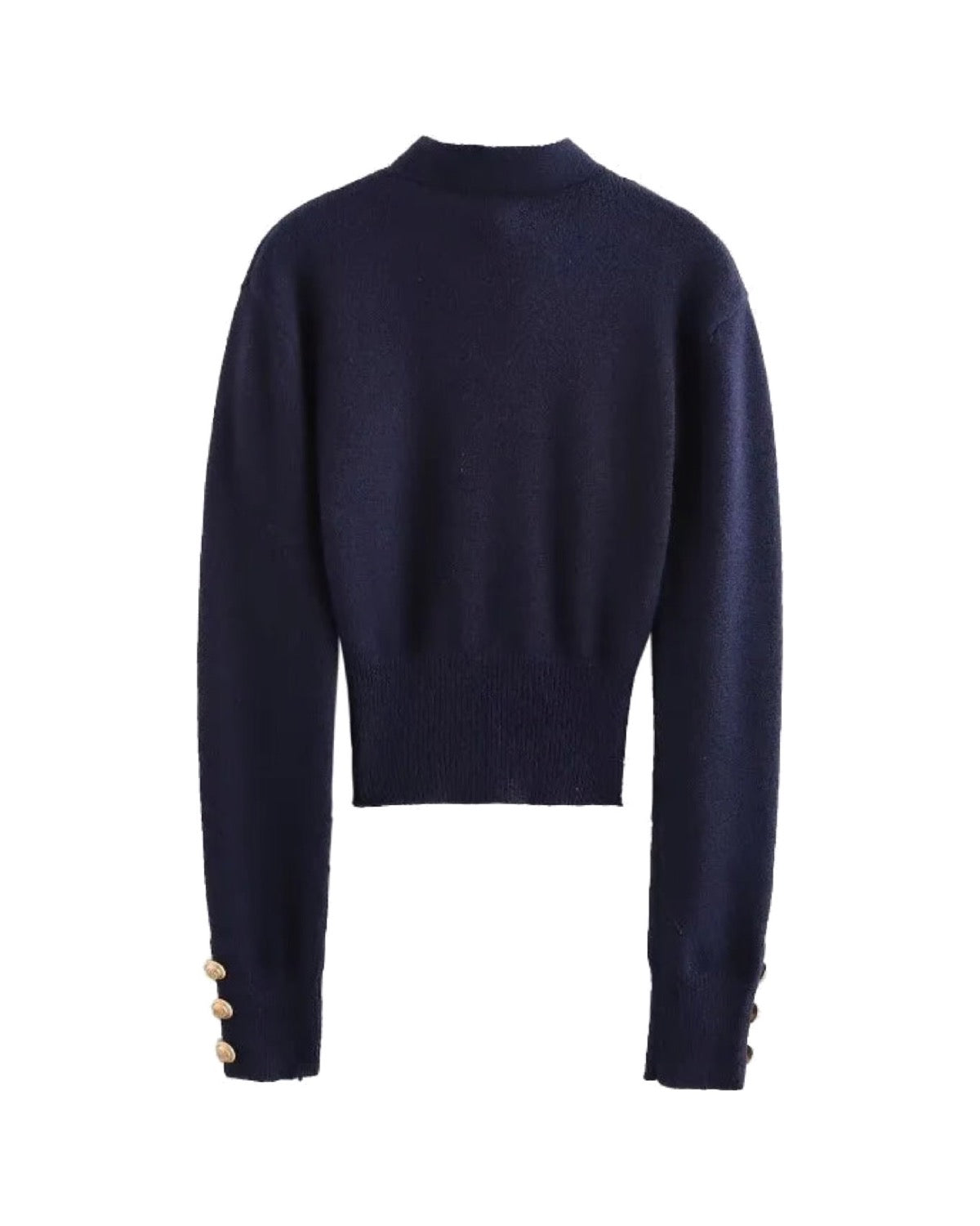 Cardigan en maille à lavallière Coupe courte