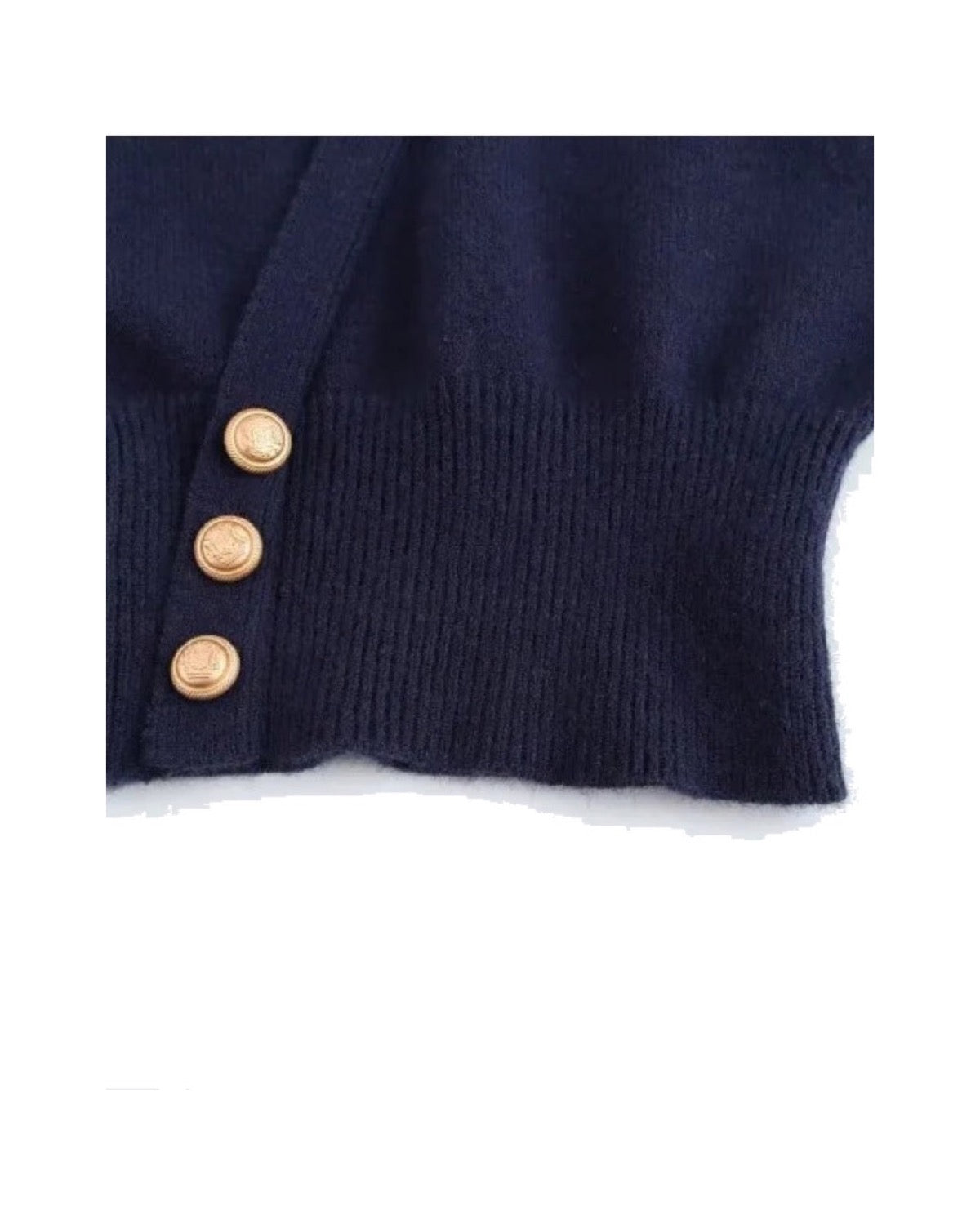 Cardigan en maille à lavallière Coupe courte