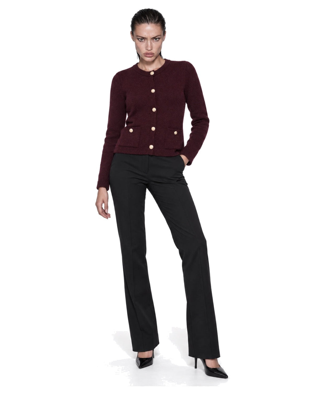 Cardigan en maille texturée