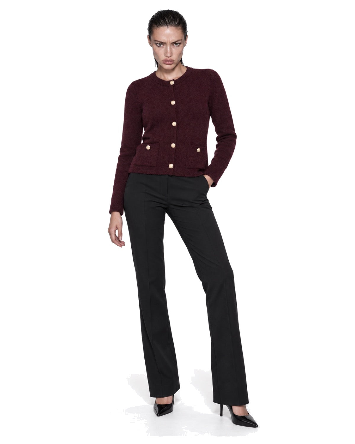 Cardigan en maille texturée