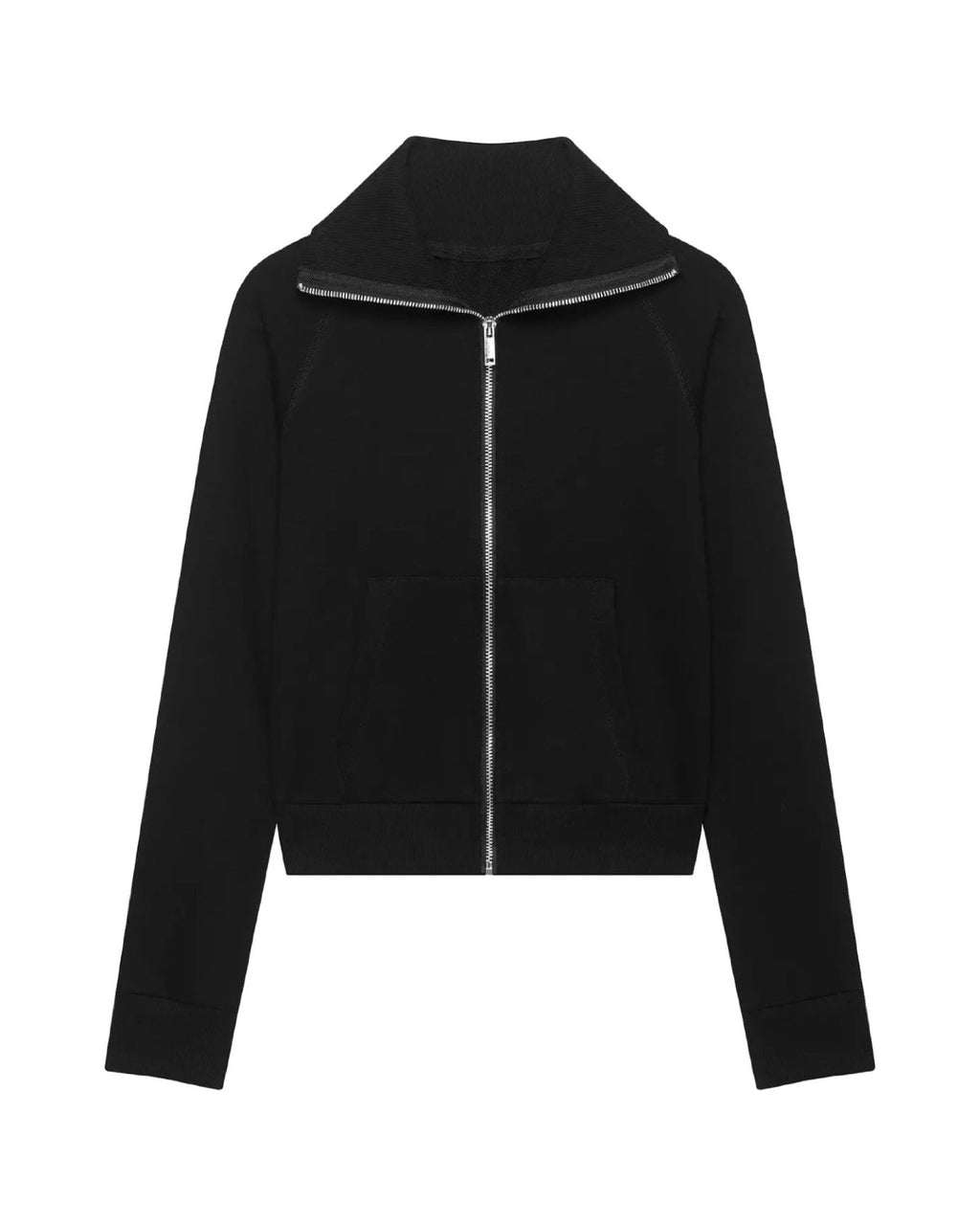 Ensemble veste zippée col montant et pantalon flare