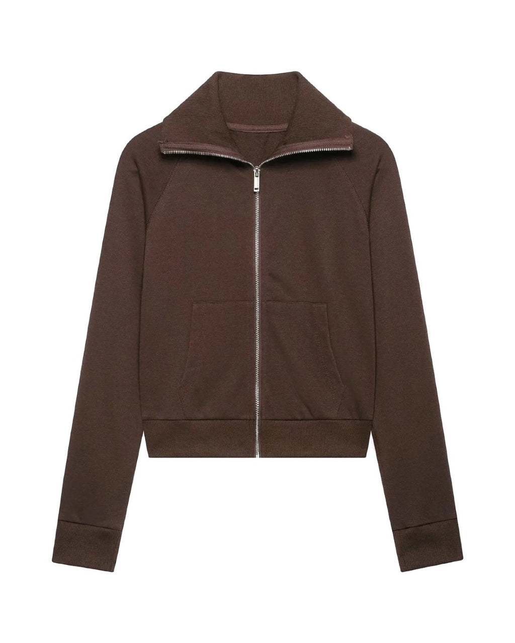 Ensemble veste zippée col montant et pantalon flare