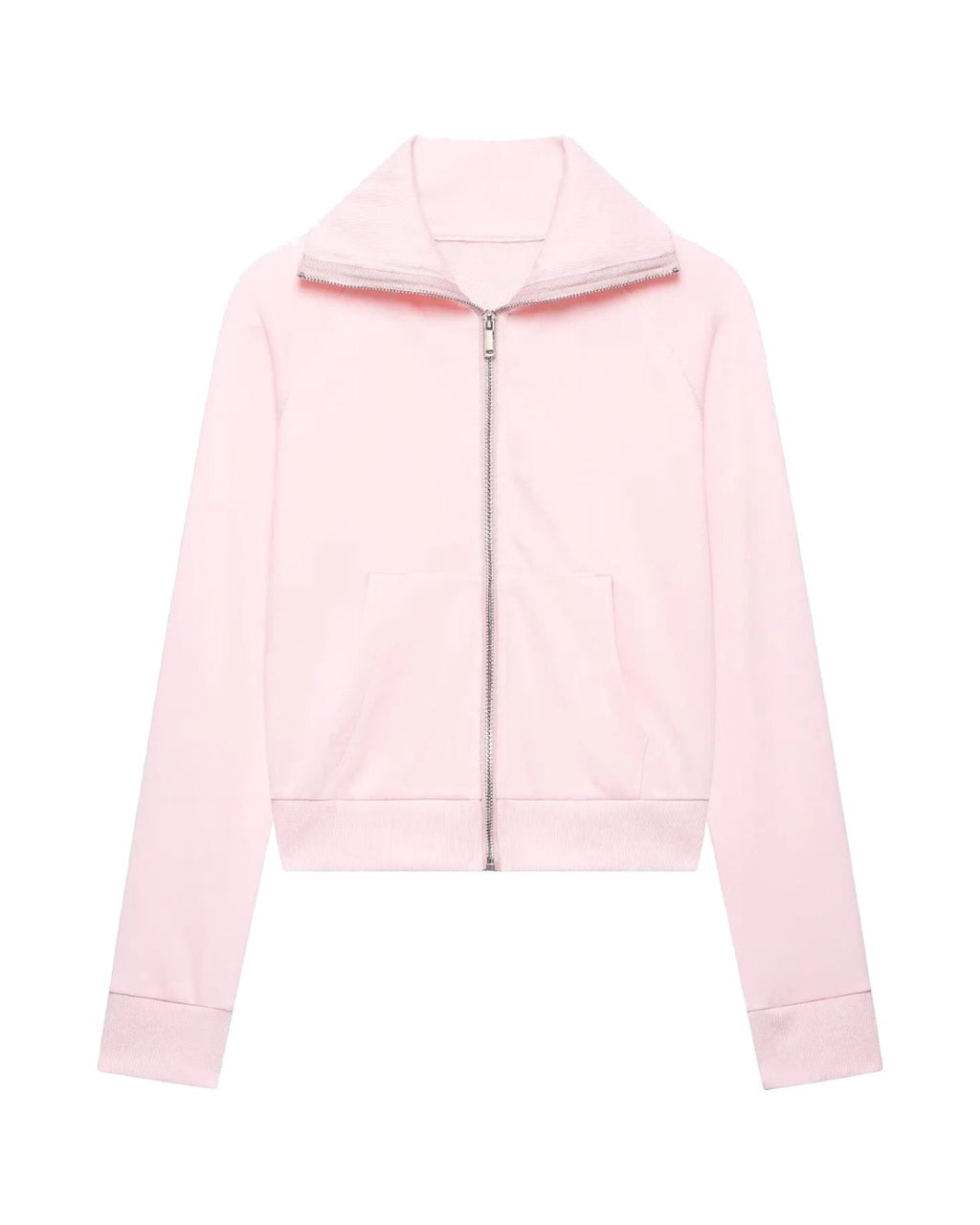 Ensemble veste zippée col montant et pantalon flare