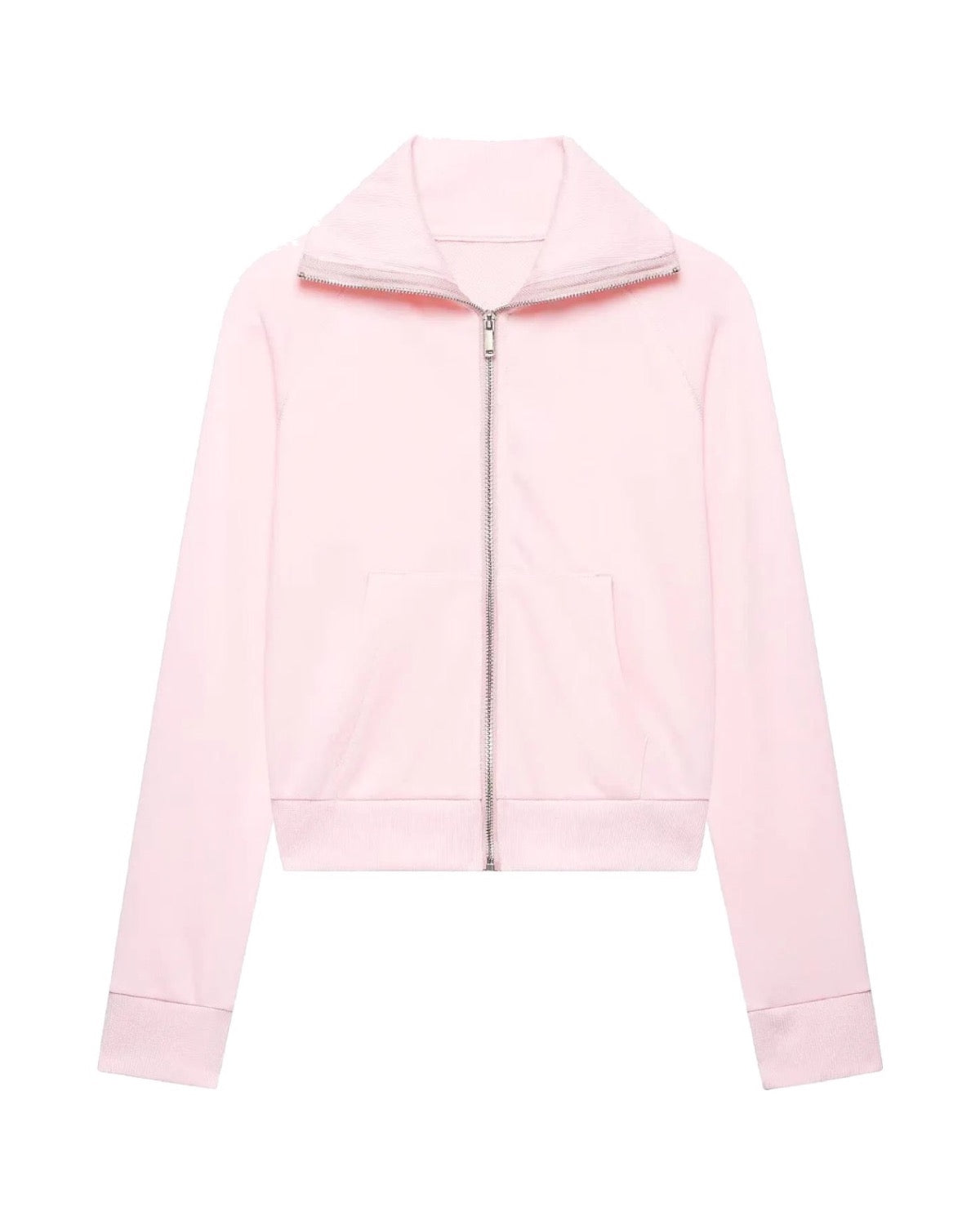 Ensemble veste zippée col montant et pantalon flare