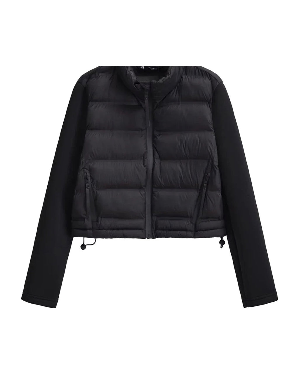 Veste hybride matelassée à manches en maille