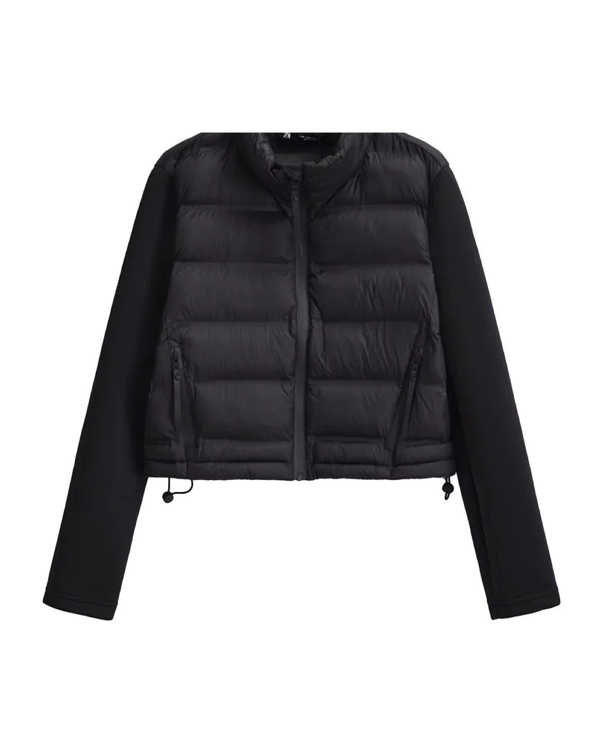 Veste hybride matelassée à manches en maille