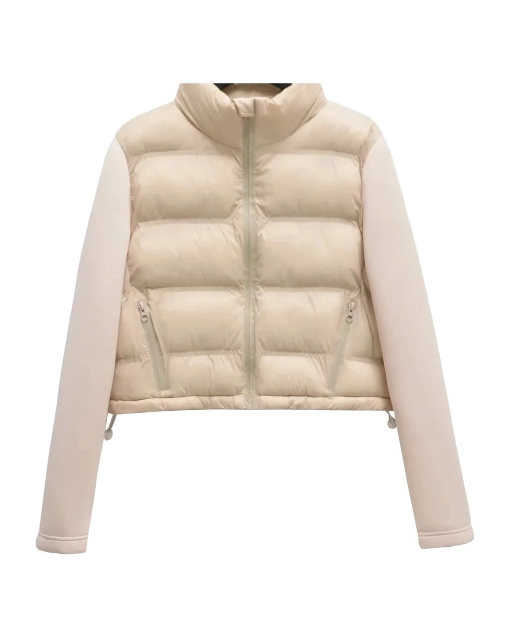 Veste hybride matelassée à manches en maille