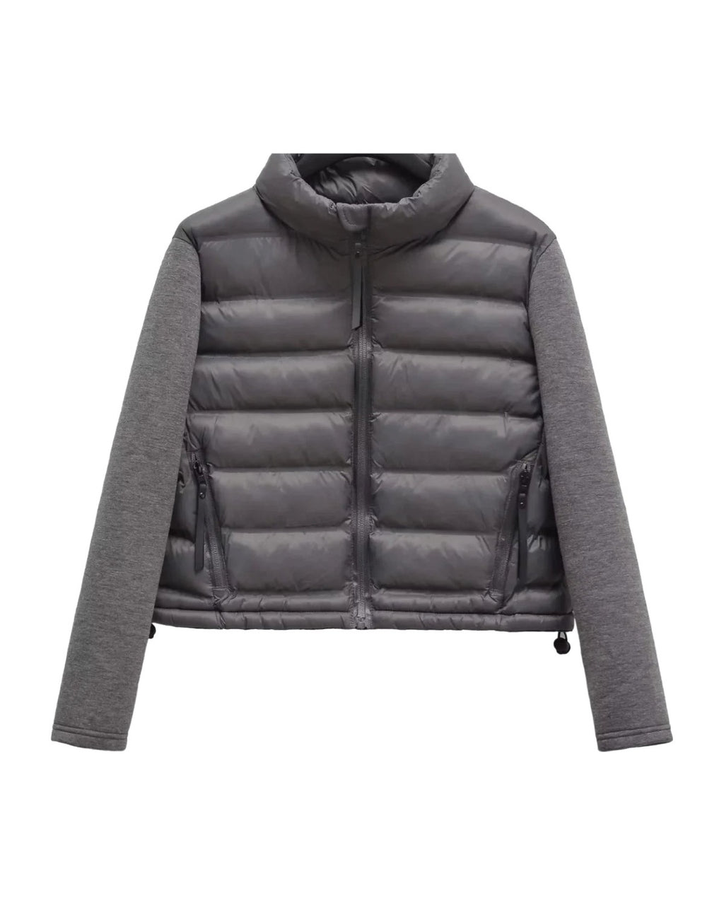 Veste hybride matelassée à manches en maille