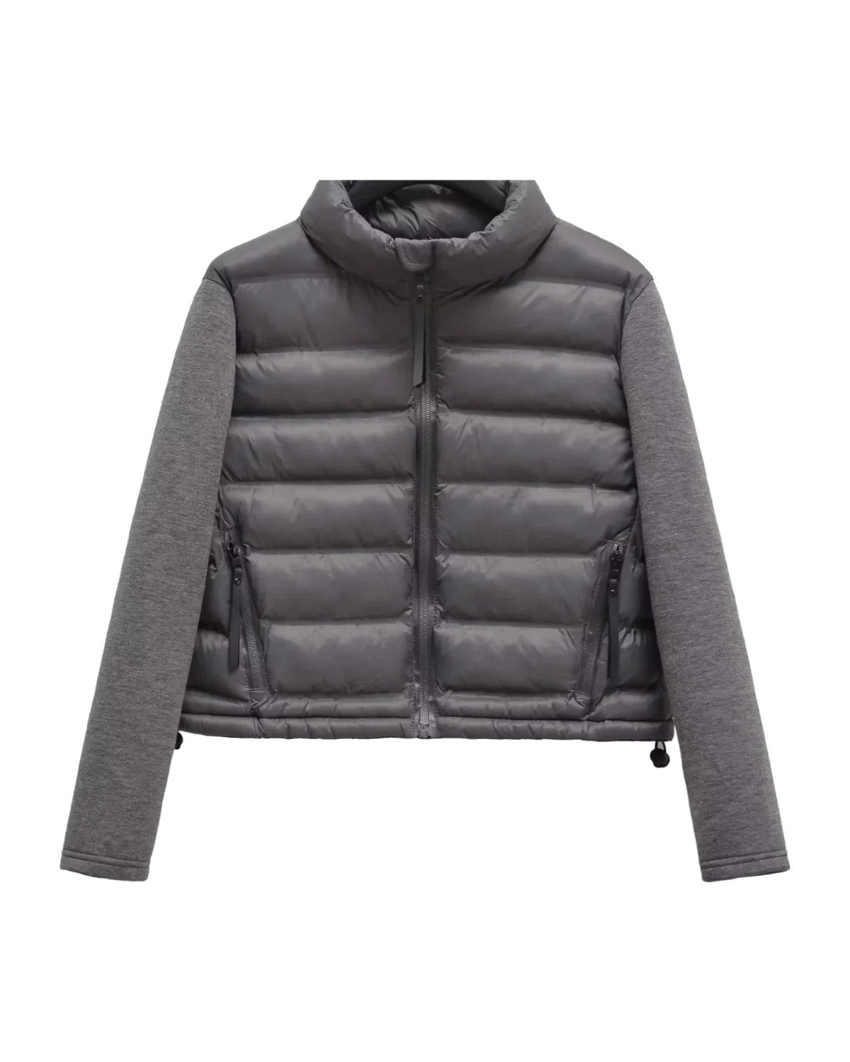Veste hybride matelassée à manches en maille