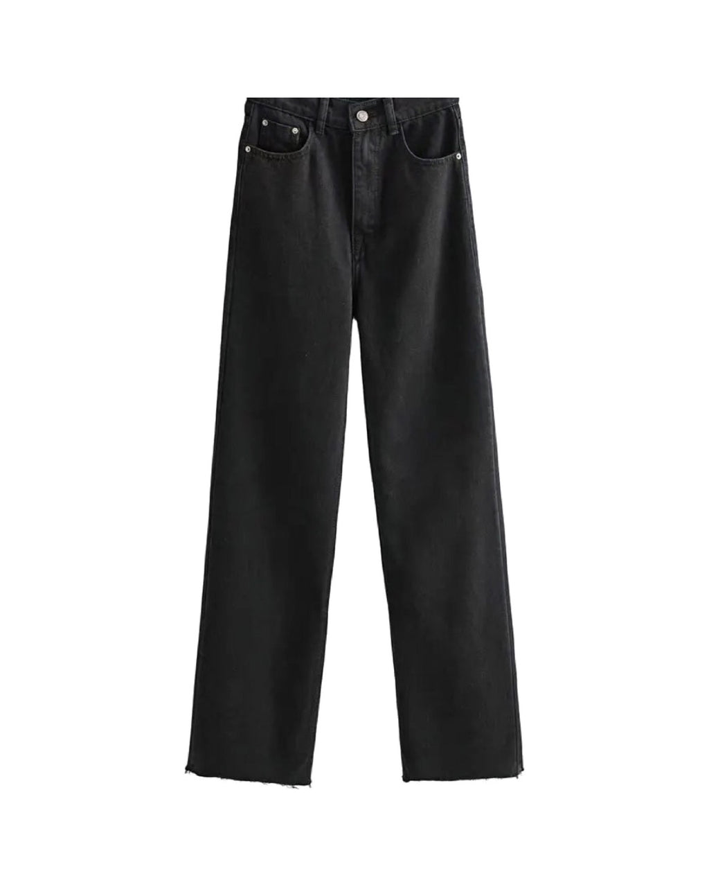 Jean taille haute jambe droite