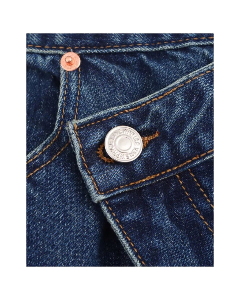 Jean taille haute à jambe largeTaille croisée Denim