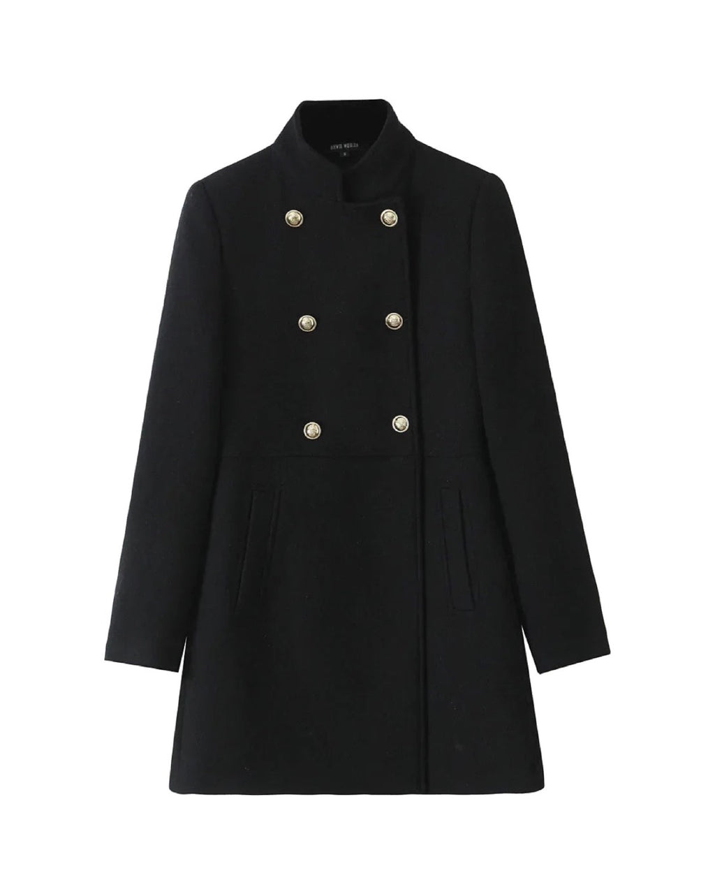 Manteau croisé col officier