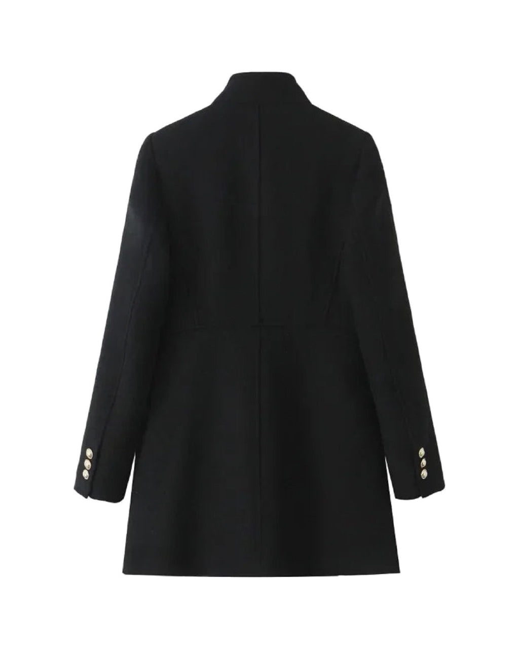 Manteau croisé col officier
