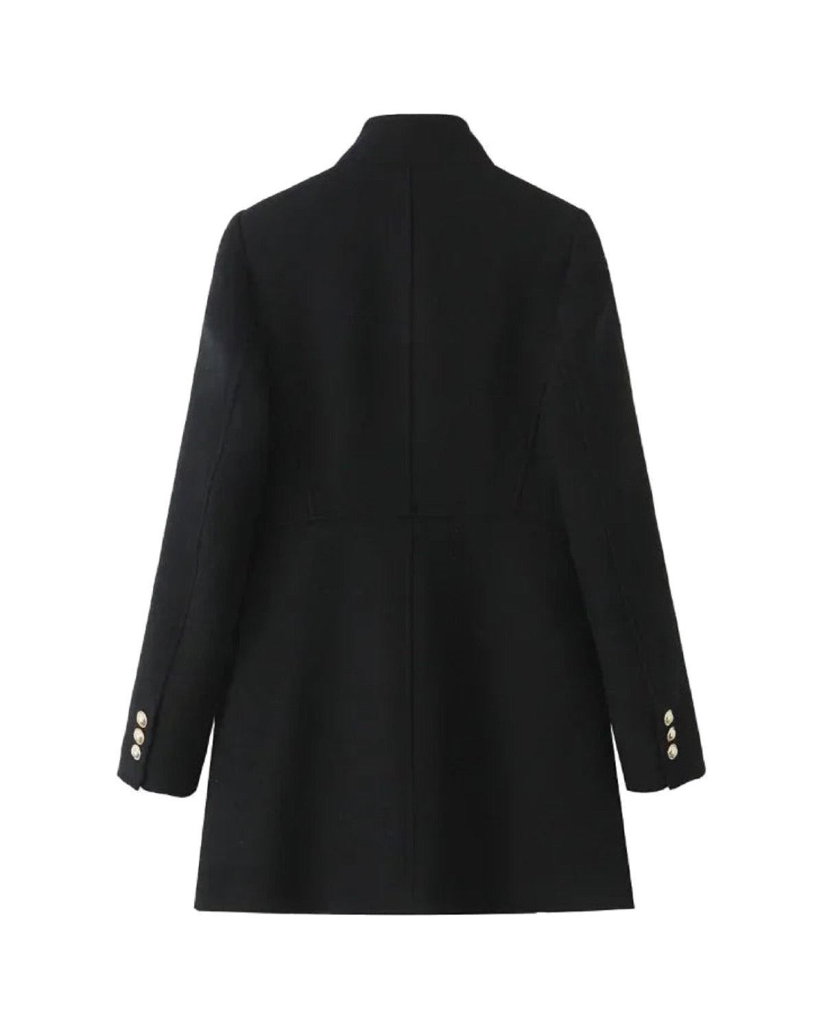 Manteau croisé col officier