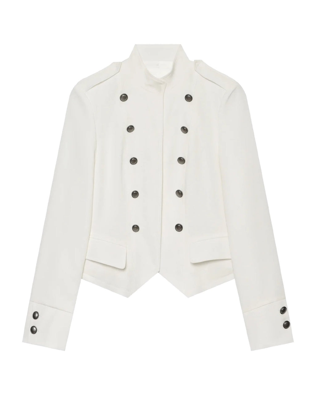 Blazer court style militaire Col montant  Double boutonnage