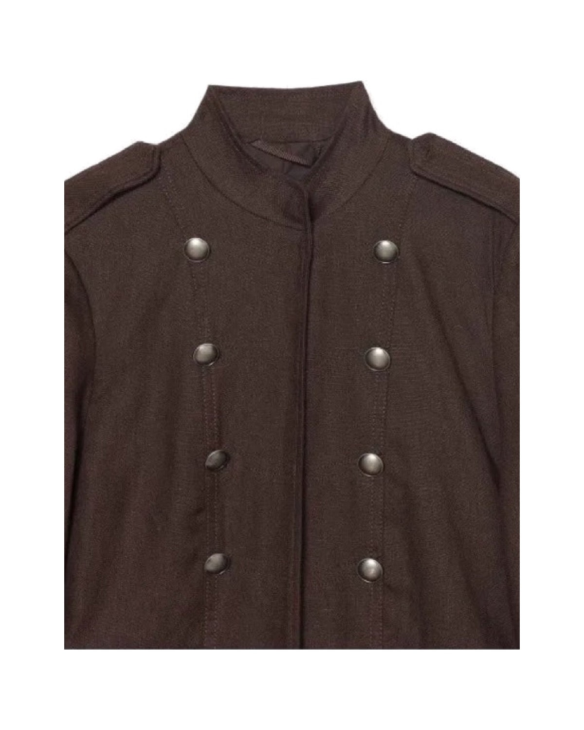 Blazer court style militaire Col montant  Double boutonnage