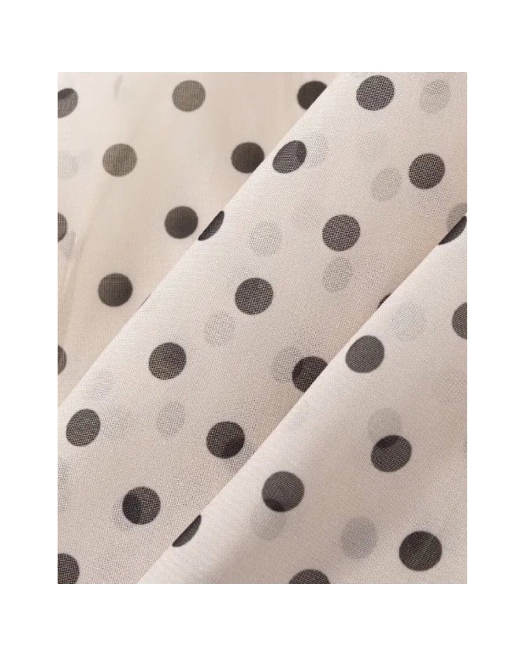 Blouse à pois en mousseline Nœud lavallière  Manches bouffantes