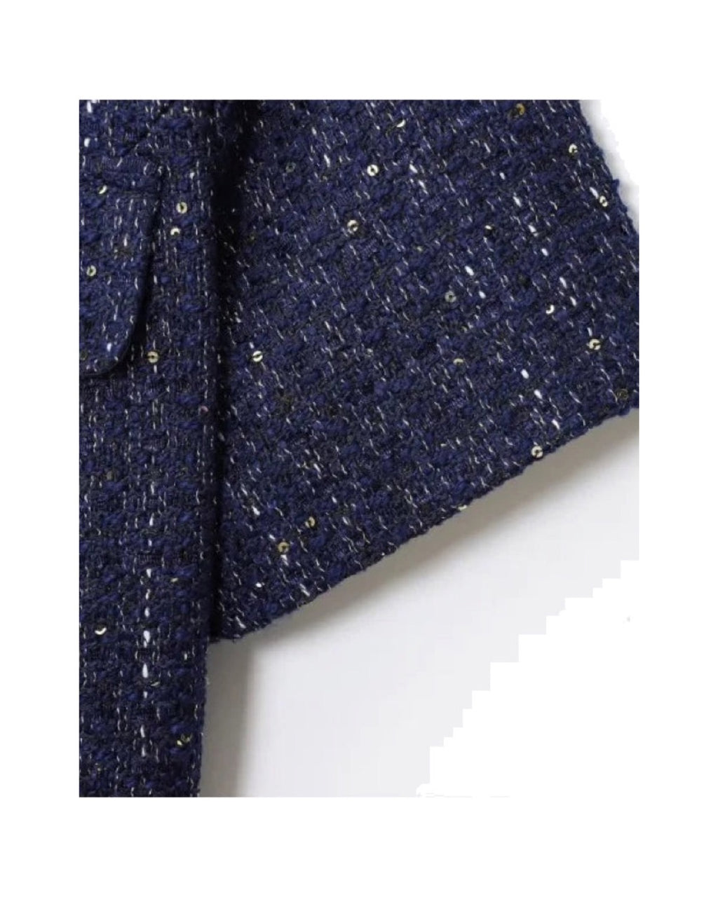 Veste courte en tweed à sequins Boutons dorés