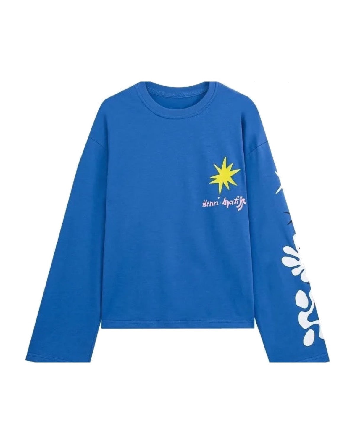 T-shirt manche longue imprimé soleil Coupe boxy