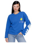 T-shirt manche longue imprimé soleil Coupe boxy