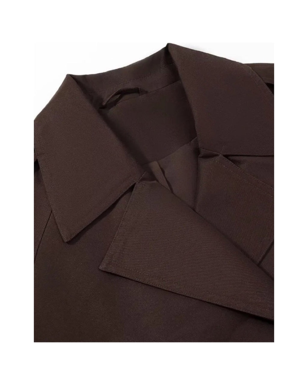 Trench court croisé Col tailleur et pattes de serrage