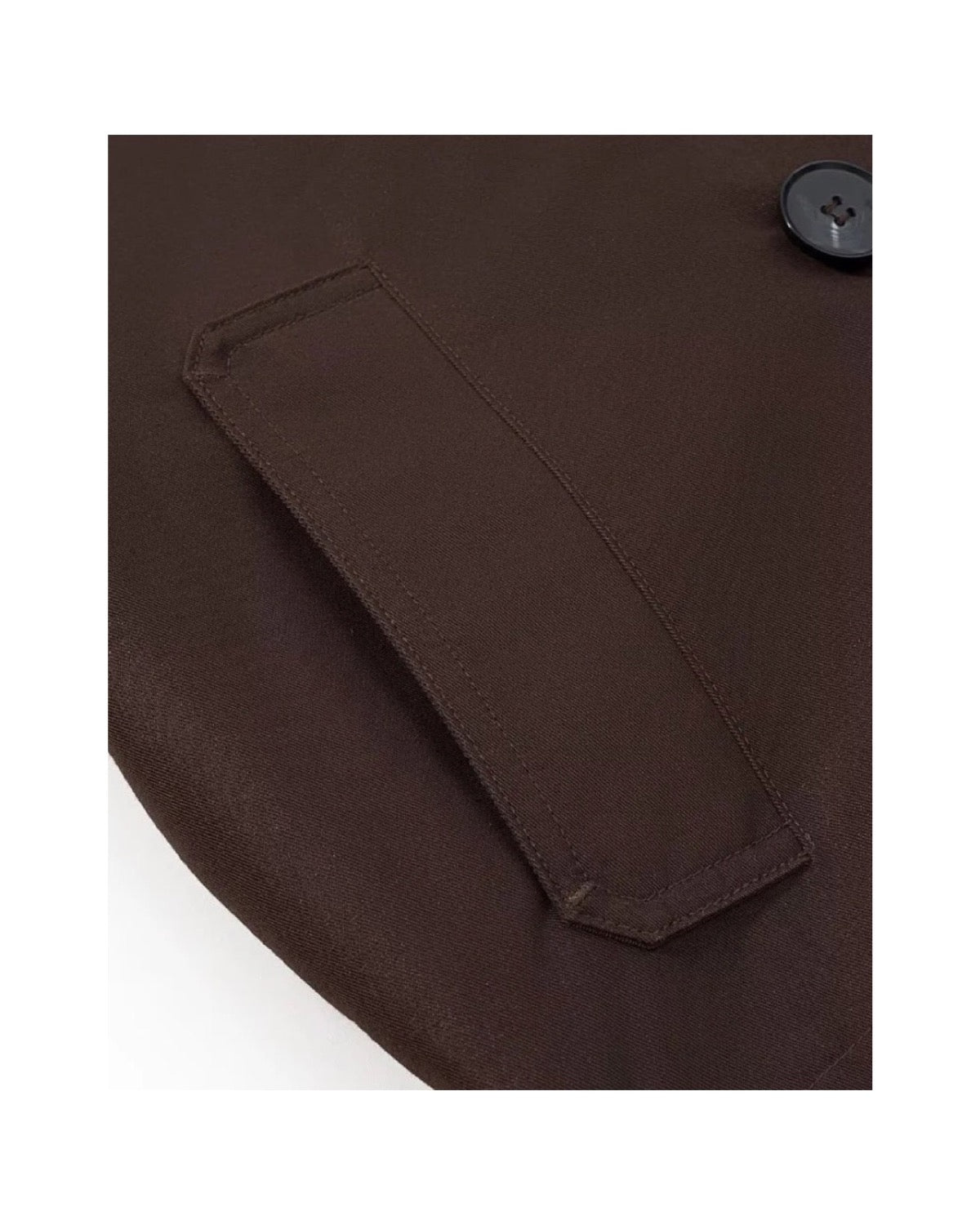 Trench court croisé Col tailleur et pattes de serrage
