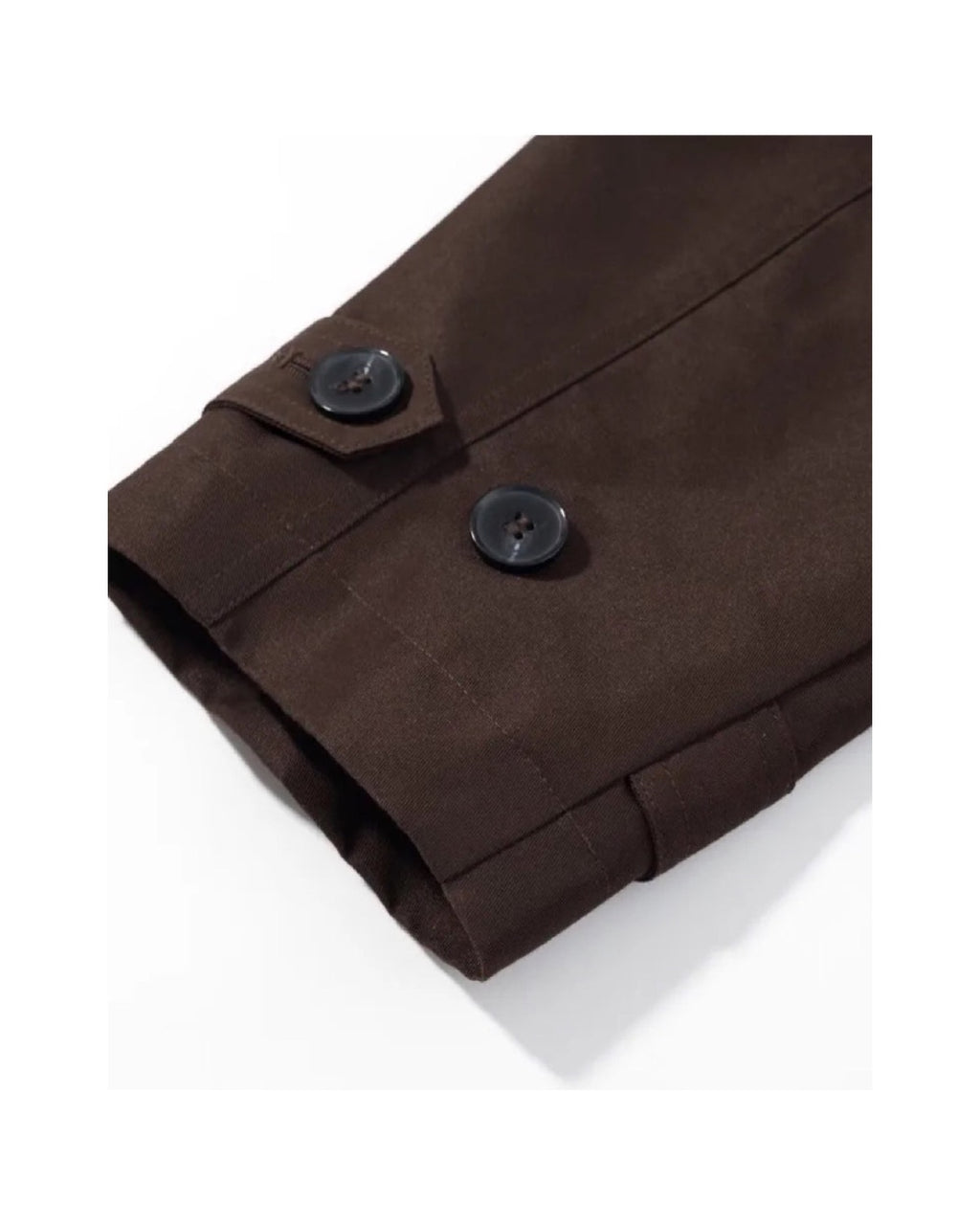 Trench court croisé Col tailleur et pattes de serrage